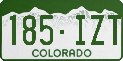 CO license plate 185IZT