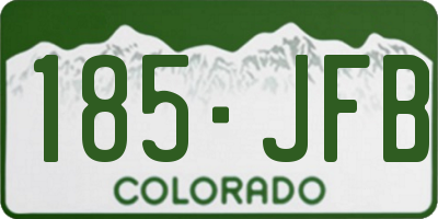 CO license plate 185JFB