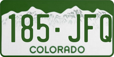 CO license plate 185JFQ
