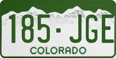 CO license plate 185JGE