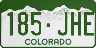 CO license plate 185JHE