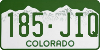CO license plate 185JIQ