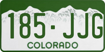 CO license plate 185JJG
