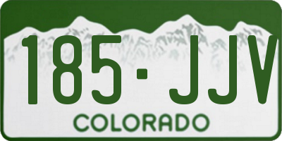 CO license plate 185JJV
