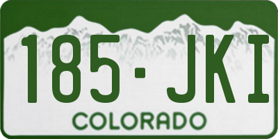 CO license plate 185JKI