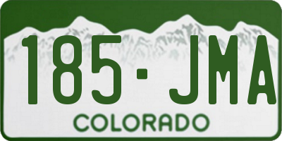 CO license plate 185JMA