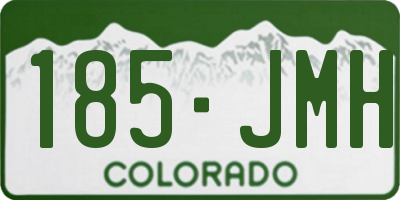 CO license plate 185JMH