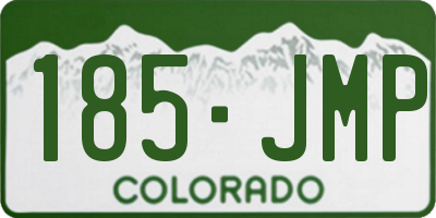 CO license plate 185JMP