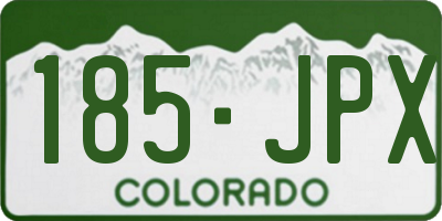 CO license plate 185JPX