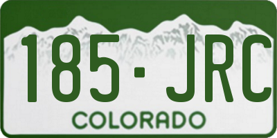 CO license plate 185JRC
