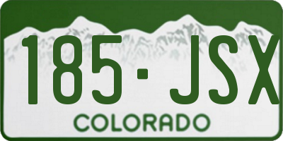CO license plate 185JSX