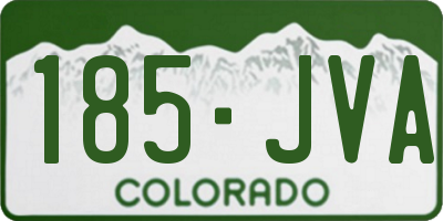 CO license plate 185JVA