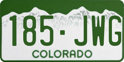 CO license plate 185JWG
