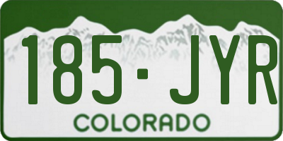 CO license plate 185JYR