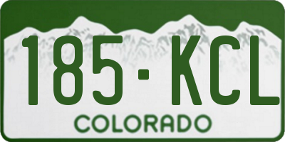 CO license plate 185KCL