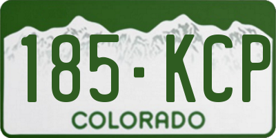 CO license plate 185KCP