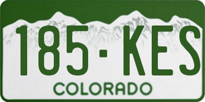 CO license plate 185KES