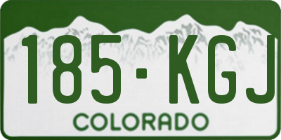 CO license plate 185KGJ