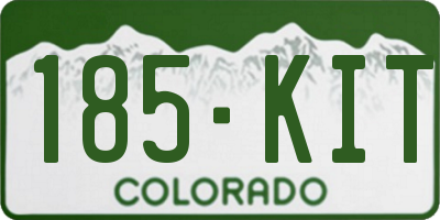 CO license plate 185KIT