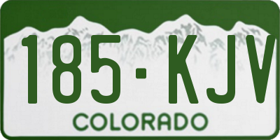 CO license plate 185KJV