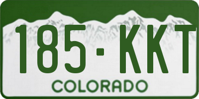CO license plate 185KKT