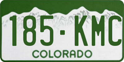 CO license plate 185KMC