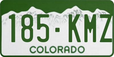 CO license plate 185KMZ