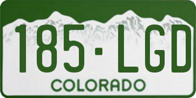 CO license plate 185LGD