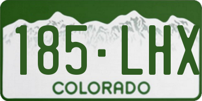 CO license plate 185LHX