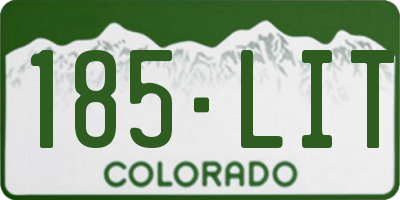 CO license plate 185LIT
