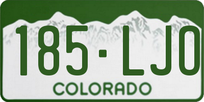 CO license plate 185LJO