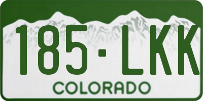 CO license plate 185LKK