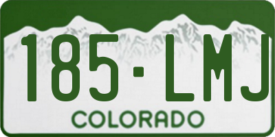 CO license plate 185LMJ