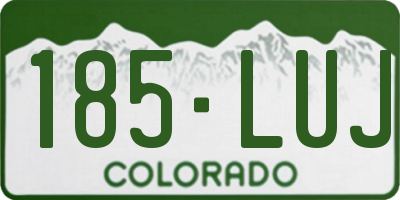 CO license plate 185LUJ