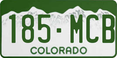 CO license plate 185MCB