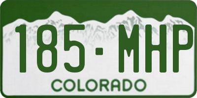 CO license plate 185MHP
