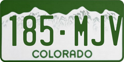 CO license plate 185MJV