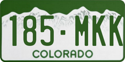 CO license plate 185MKK