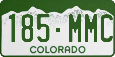 CO license plate 185MMC