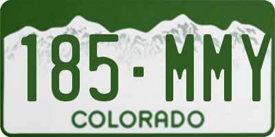CO license plate 185MMY