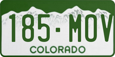 CO license plate 185MOV
