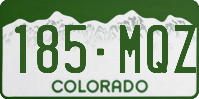 CO license plate 185MQZ