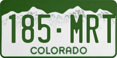 CO license plate 185MRT