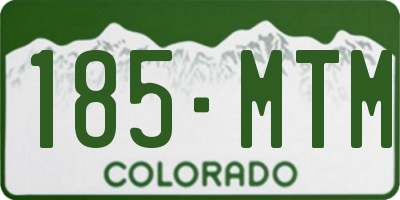 CO license plate 185MTM