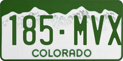 CO license plate 185MVX