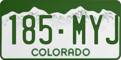 CO license plate 185MYJ