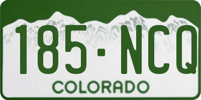 CO license plate 185NCQ