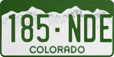 CO license plate 185NDE