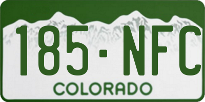 CO license plate 185NFC