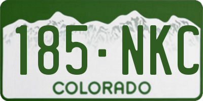 CO license plate 185NKC